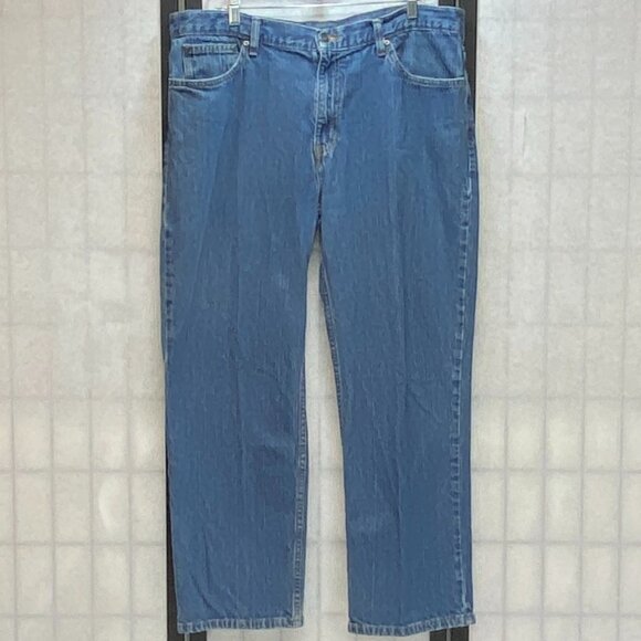 Van Heusen Studio High Rise Straight Leg Denim Jeans Light Wear Medium Wash 38 - Picture 1 of 14